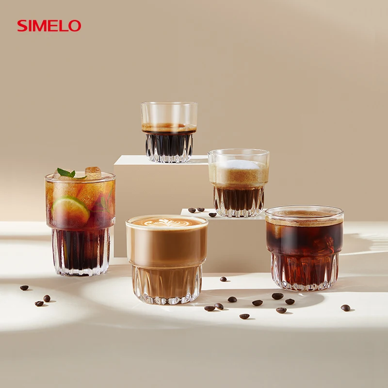 SIMELO 80ml superior quality High borosilicate glass Coffee Cup Cocktail Beer mug Transparent Wine Glass Coffee Mug