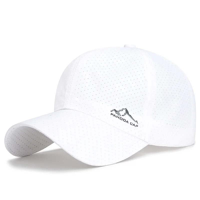 Custom Patch Logo blank 5 Panel Fitted Laser cut Hole Perforated Waterproof Hat Breathable Quick Dry Golf Caps