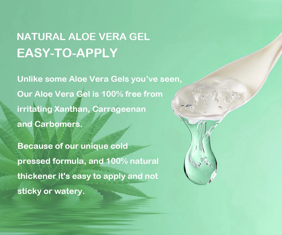OEM Organic Pure 100% Aloe Vera Gel Face Skin Moisturizer Soothing Lightening Cream Gel De Aloe Vera Gel for Face Private Label