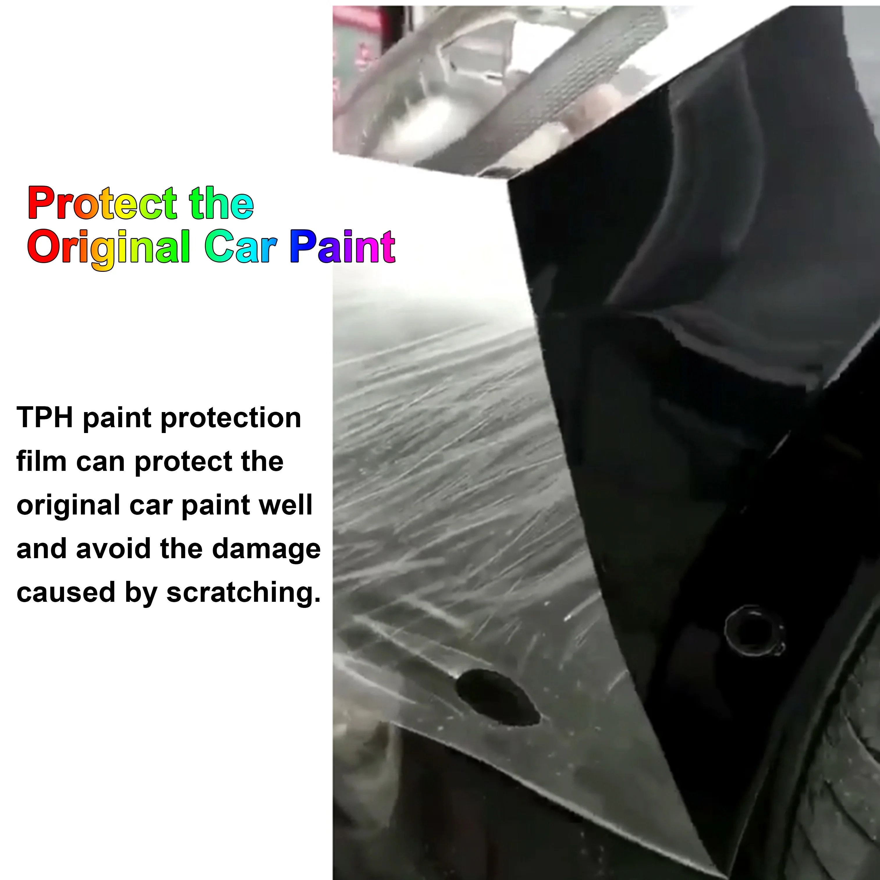 1.52*15m TPH / PU/ PVC PPF Black Matt car body stickers imported glue Car wrap Hot healing paint protection film Cam filmi
