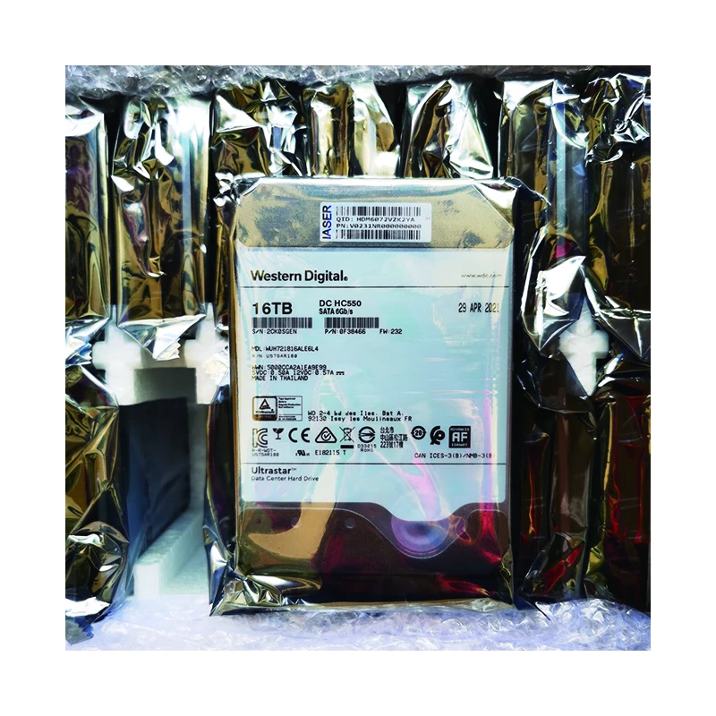 Original WD 16T HDD 3.5 inch SATA 6GB/S 7200 rpm 512mb WUH721816ALE6L4 Server nas hard dish drive