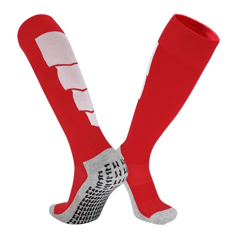 Football socks for men and women, thick towel bottom, anti slip high tube, professional and practical sports football socks