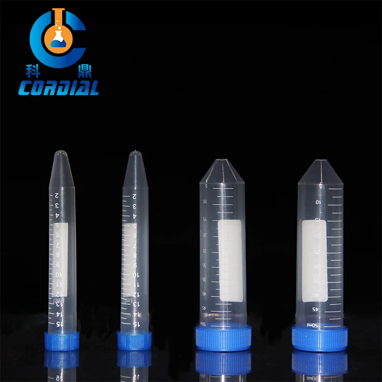 CDB010 CORDIAL plastic centrifuge tube High quality Factory Price Conical Bottom 15 ml  for Lab