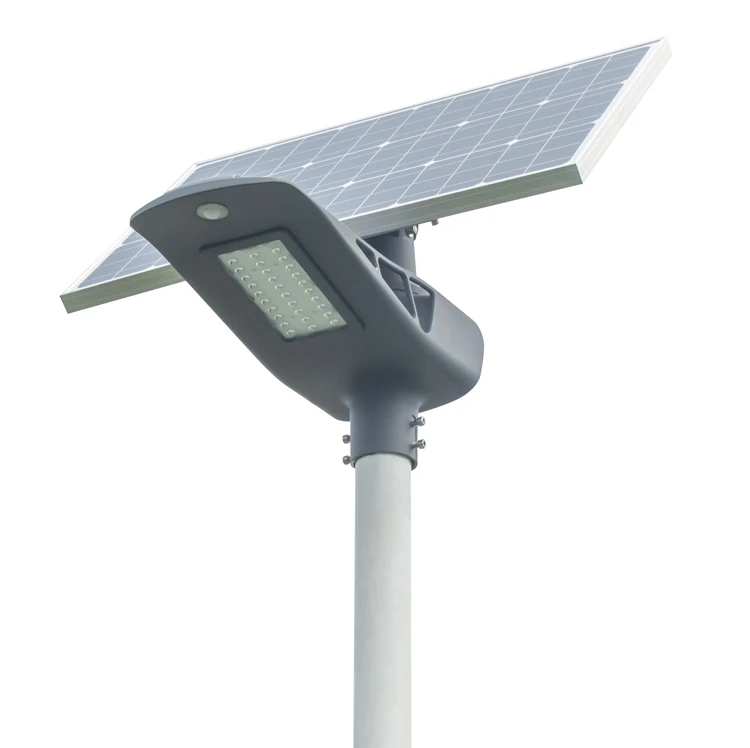 Stand Alone IP65 Waterproof Outdoor APP control 40w 50w 60W Solar Power with battery Semi Integrated Led Solar Street Light