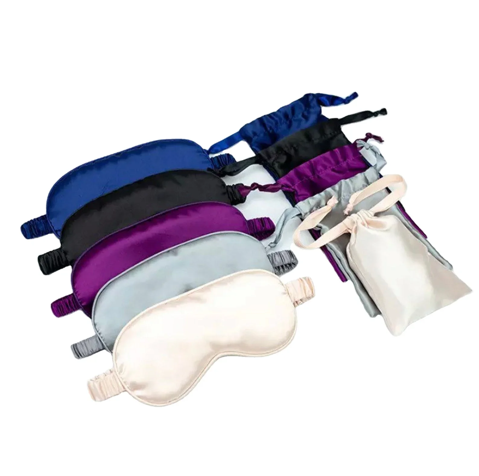 6A Grade quality Natural Mulberry silk EyeMask gift set 22mm momme Silk glossy Silk Eye Mask for Sleeping