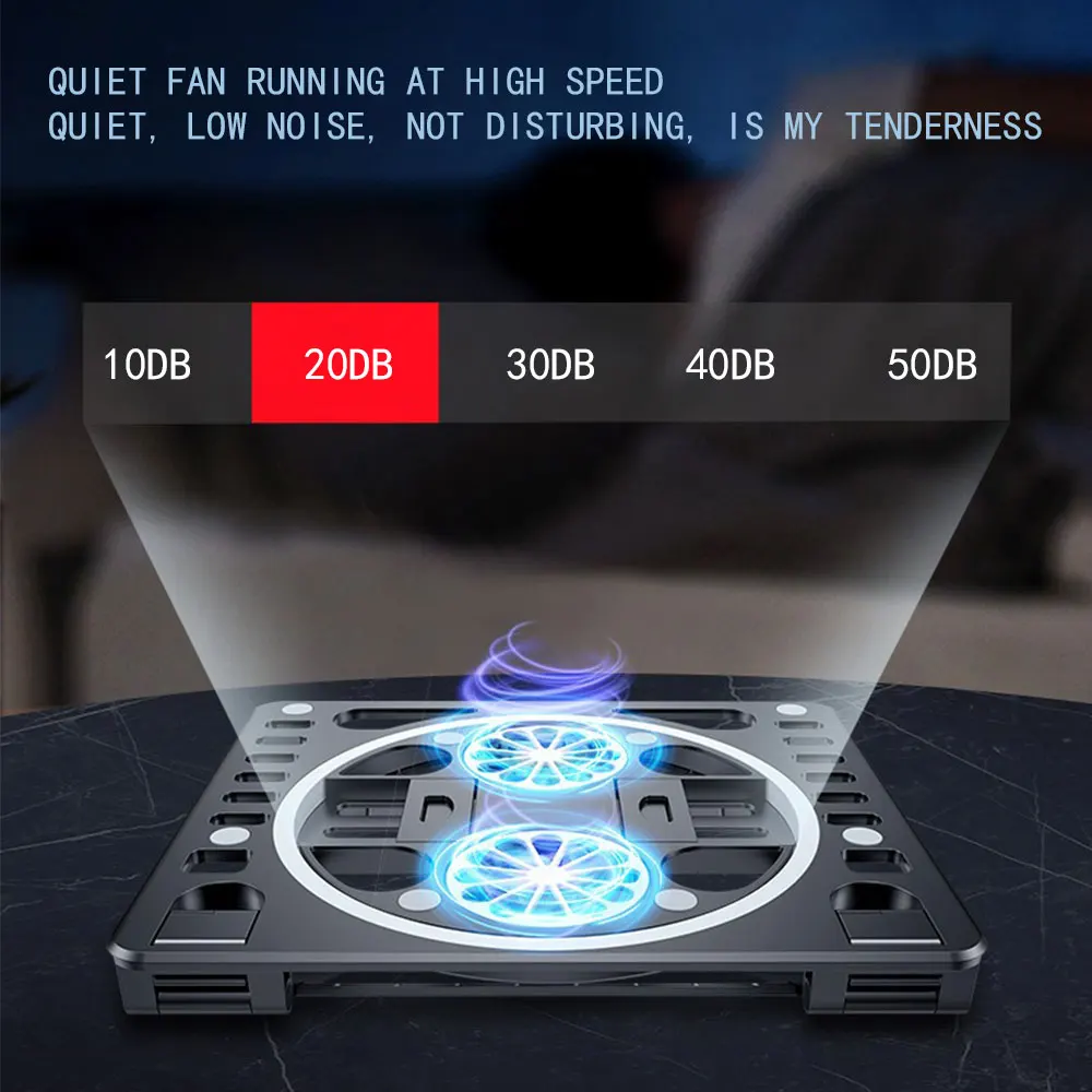 Laptop Cooling Pad Cooler Usb Double Fan Portable Laptop Cooling Table