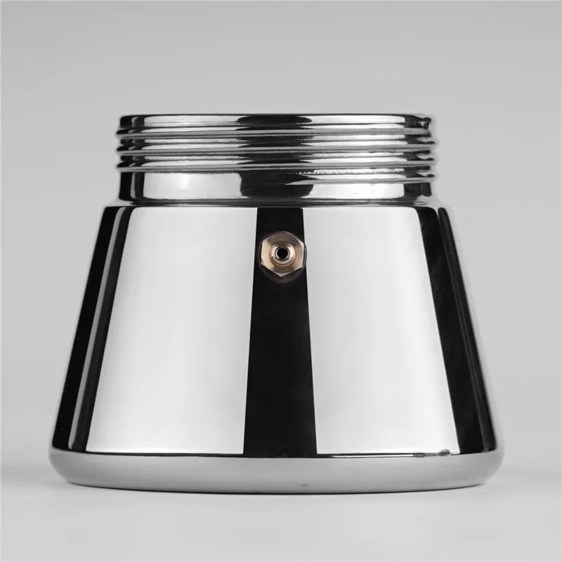 Silver 360ml Portable Household Glass Stainless Steel Food Grade Materials  Coffee Maker Moka Pot