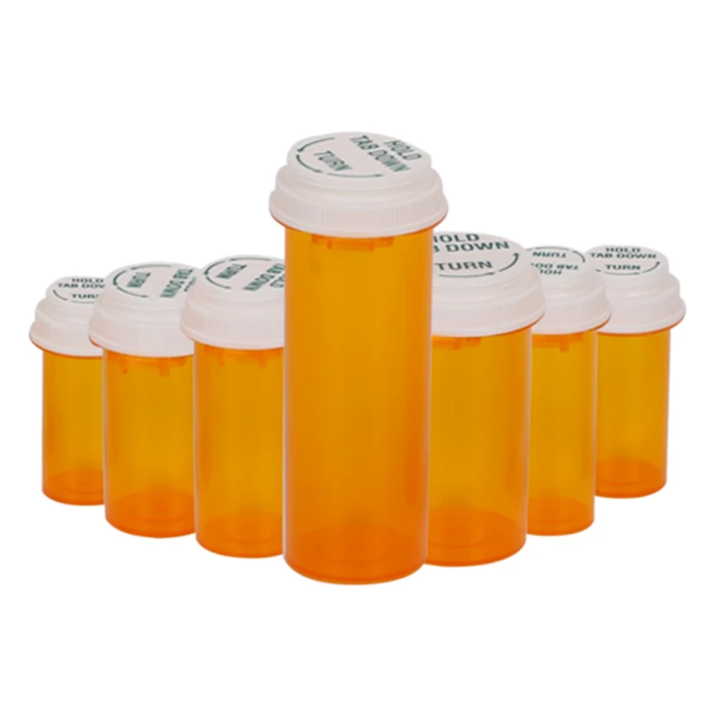 High Quality Resistant Plastic Bottles Prescription RX Vials with Thumb Cap