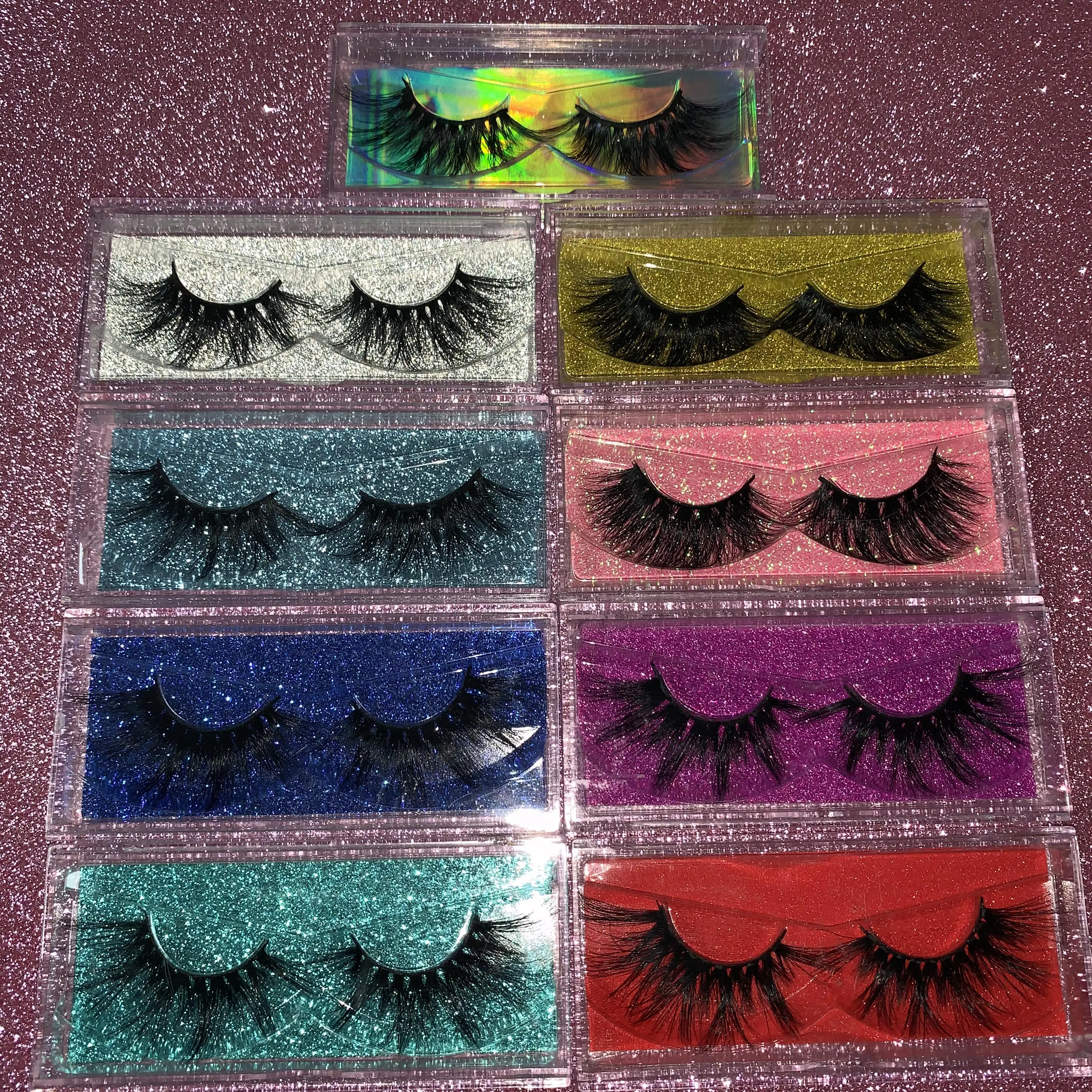 Free sample 25mm mink eyelashes vendor 3d mink lashes with eyelash packaging box