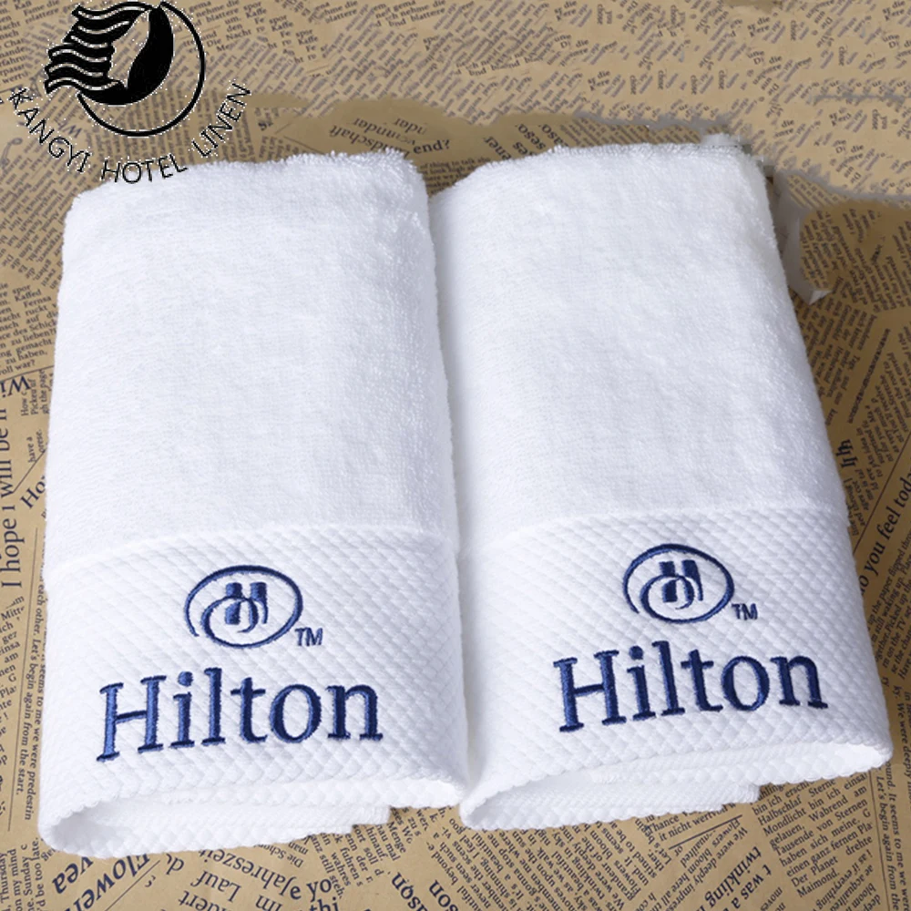 Easton 100% Cotton Terry Hotel 100% Cotton White Plain 32S  Face Towel Set Guest Room Hot Sale