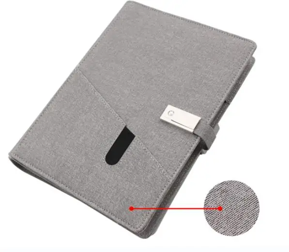 New idears for small business christmas promotional hot gifts planner diary notebook journal with power bank 8000MAH and USB fla