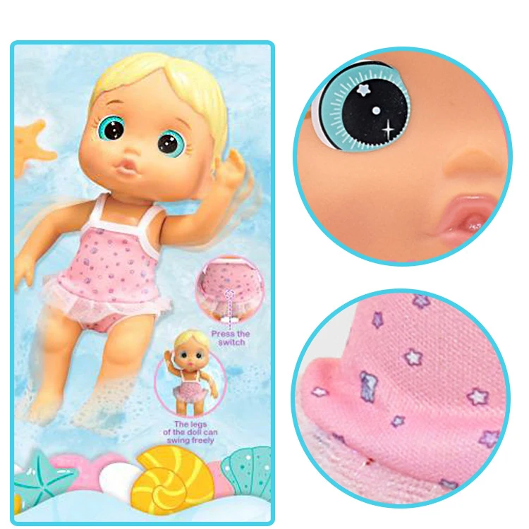 KSF Wholesale Electric Simulation Girl Swim  Floating Doll Toys Swimming Doll For Baby Bathing Play