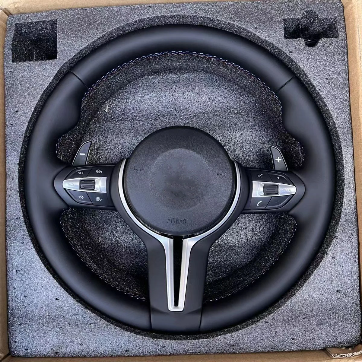 M Sport Leather Steering Wheel For BMW M2 M3 M4 M5 M6  F30 F10 F35 F22 E46 E90 E92  F10 F30 F32 E60 F series Car Steering Wheel