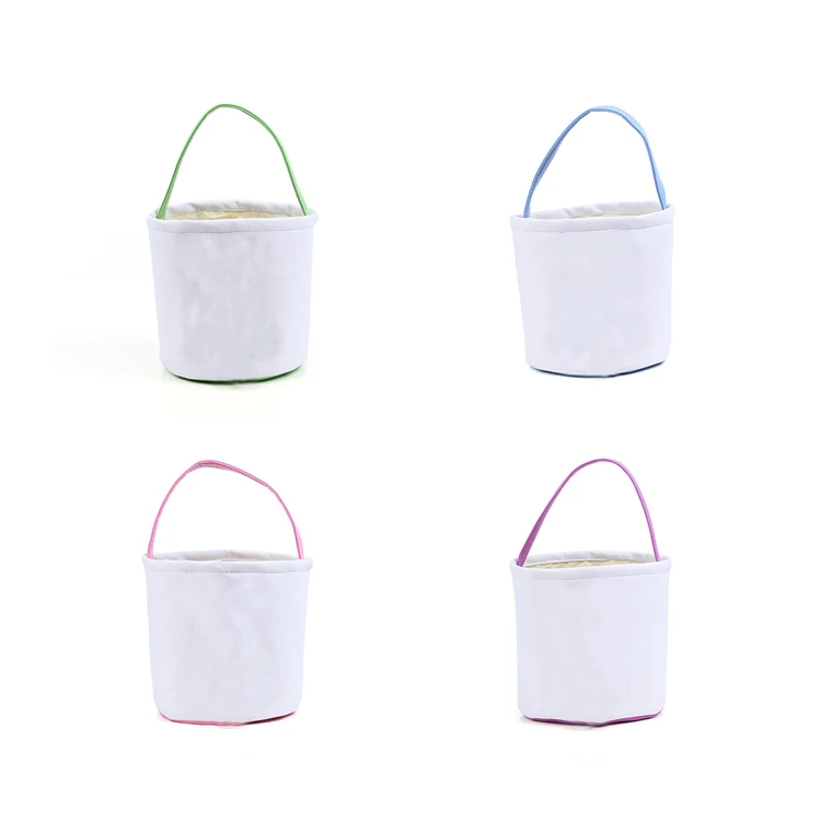 wholesale high quality blank sublimation easter basket for Egg Hunts