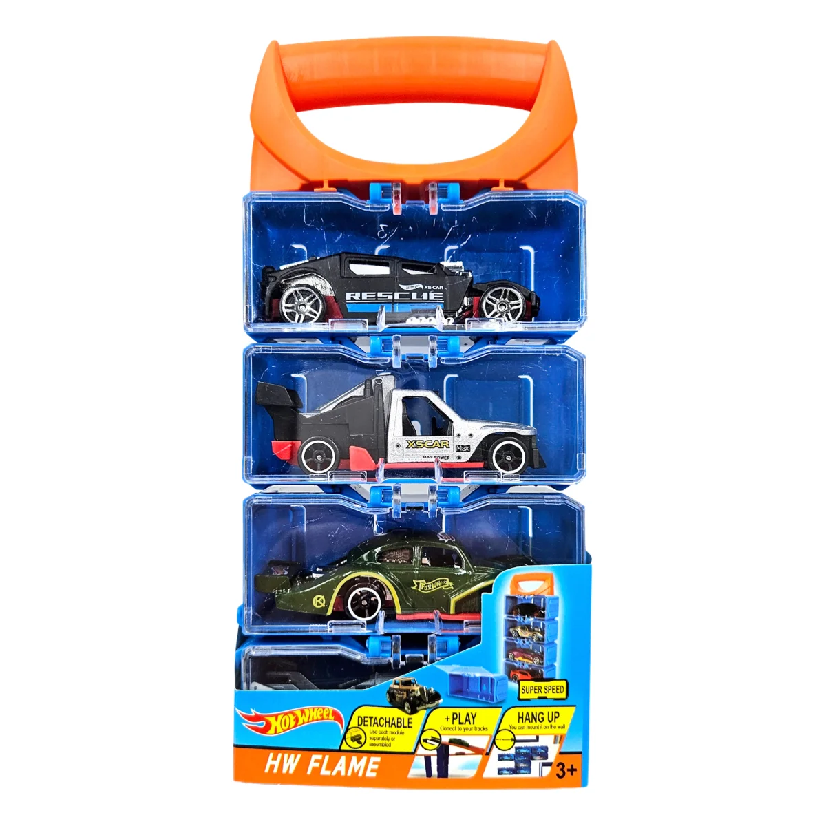 Wholesale 1:64 Scale 4-Piece Set of Premium Alloy Diecast DIY Portable Box Model Cars Pull-Back Action Toy Vehicles for Kids 3+