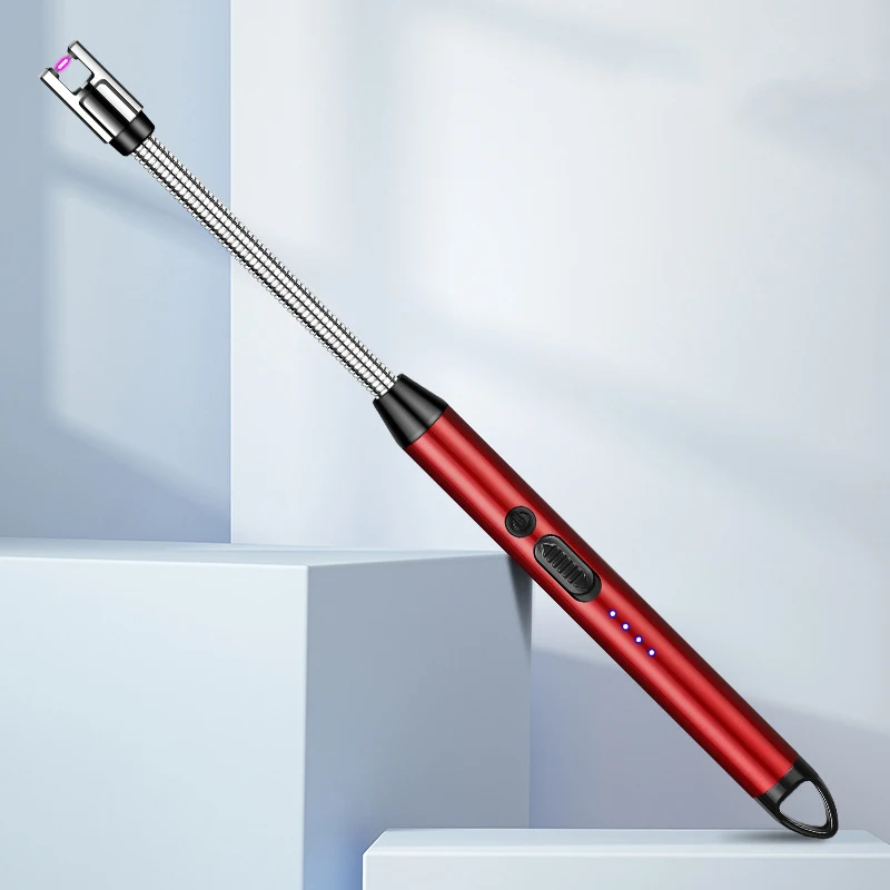 manufacturer directly Power Display Promotional Windproof Dual Switch Anti False Touch usb arc bbq Lighters