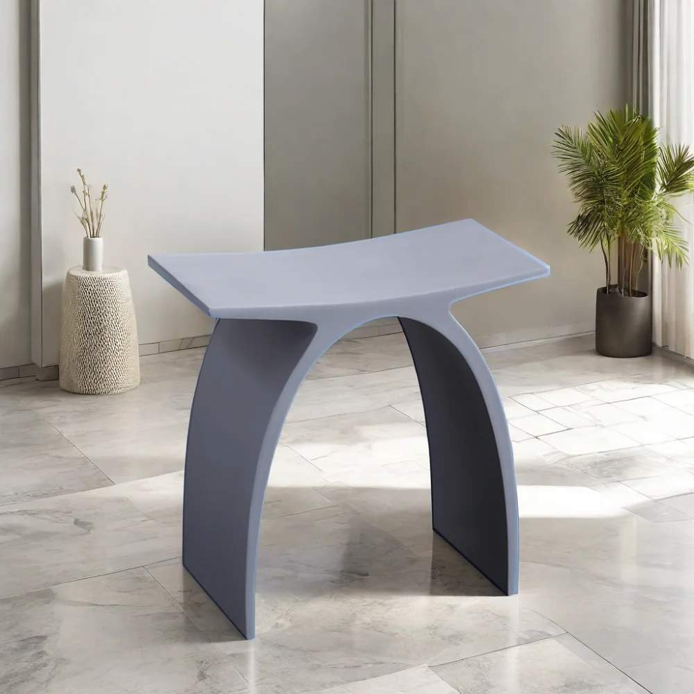 Modern Design Artificial Stone Bathroom Bench Shower Stool Seat for Bath and Shower Essential Shower Room Accessory