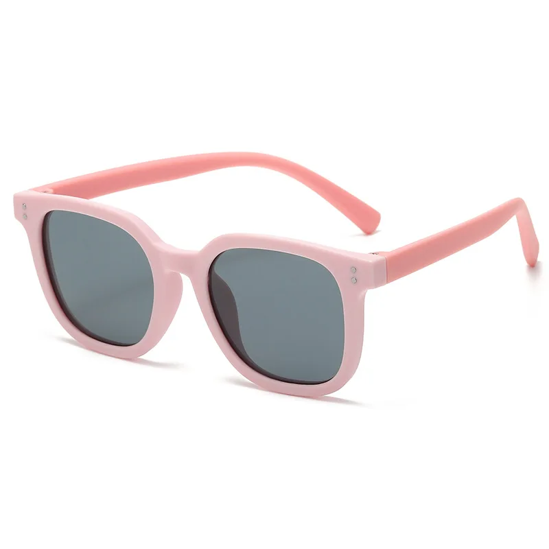 4-10 years old high quality custom logo silicone polarized square kids children sunglasses for boys and girls