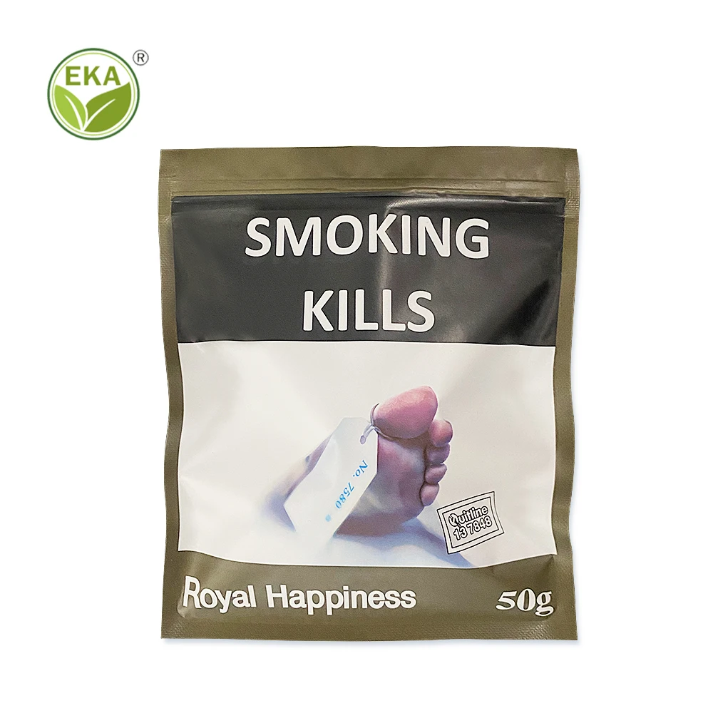 EKA Custom Plastic Zip Lock Bags Personalized Mylar Bags 25g 50g Tobacco Packaging Zipper Bags