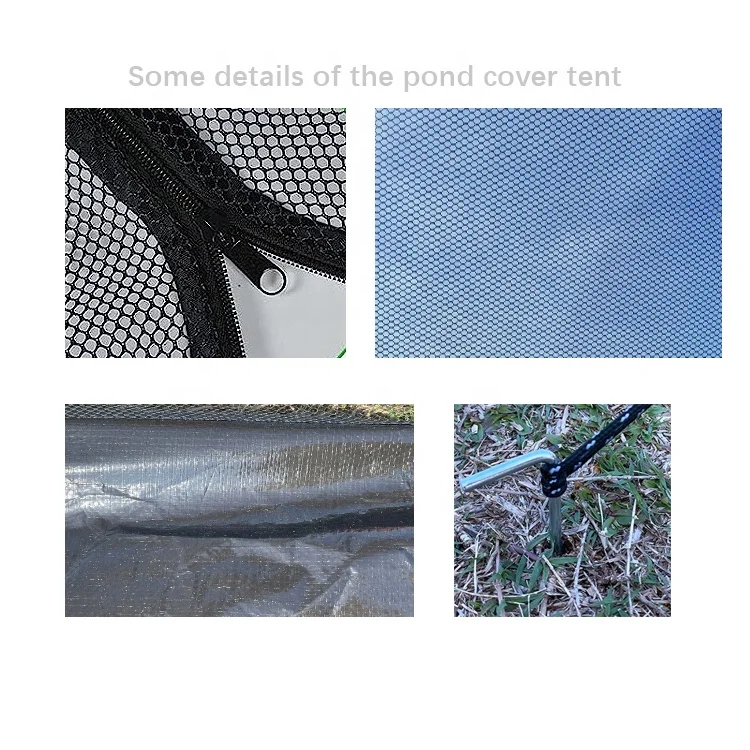 Black Pond Garden Cover Dome Net Outdoor Leaves Nylon Mesh Protective Plant Tent Garden Netting With Zipper