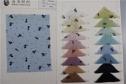 Attractive Style Flower Polka Dot Pattern Fabric Flocking Stylish Fabrics For Clothing