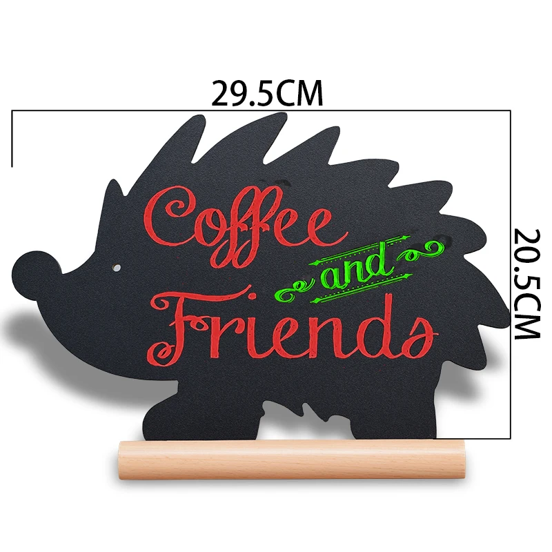 Animal shaped black board for written by chalk and marker;hedgehog shape; other customized shaped available. OEM welcome