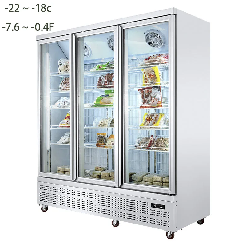 850 Liter Vertical Refrigerated Bin Lockable Ice Bagged Freezer