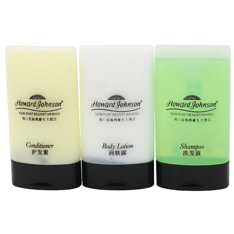 Luxury Design Hotel Disposable Supplies Bathroom Amenities Bath Soap Liquid Shampoo and Shower Gel Bottles