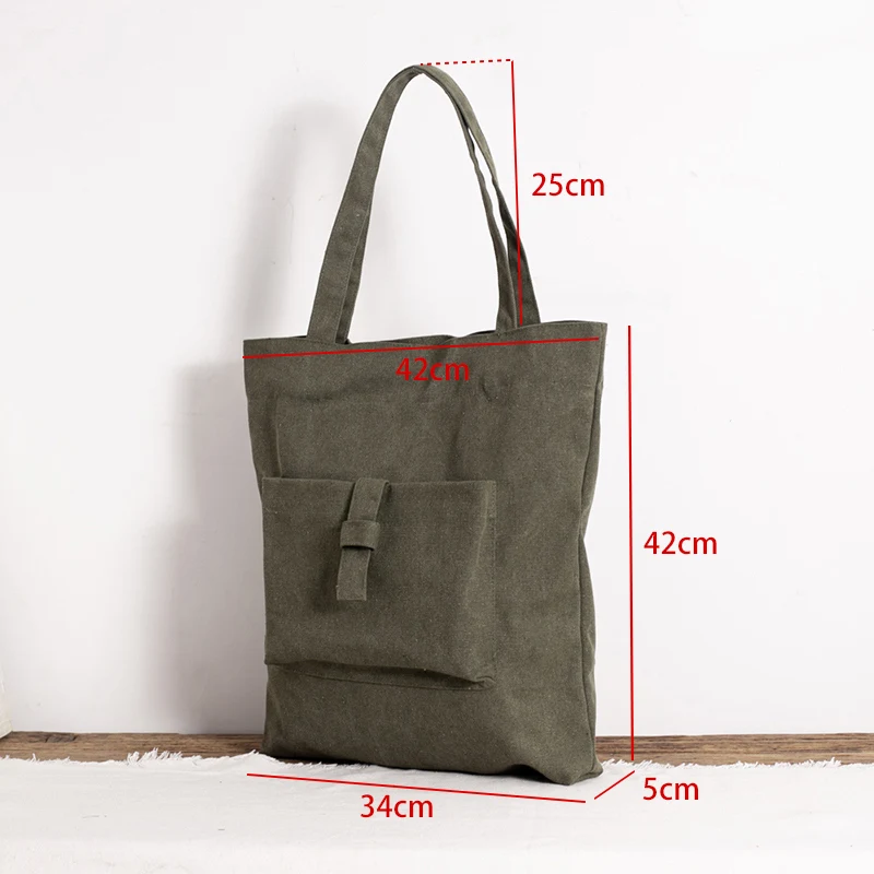 ISO BSCI Factory custom thick canvas tote bag with pocket shopping gift shoulder canvas black tote bag tote bag