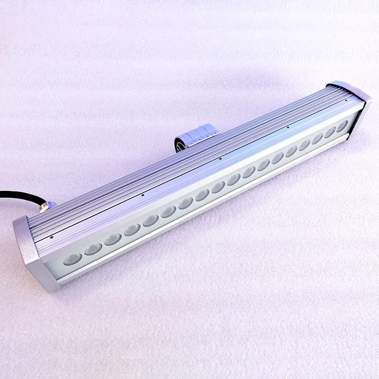 IP67 Waterproof 36w Outdoor cast aluminum led linear rgb blue 18x3w rgbw 4 in 1 led wall washer light for landscape