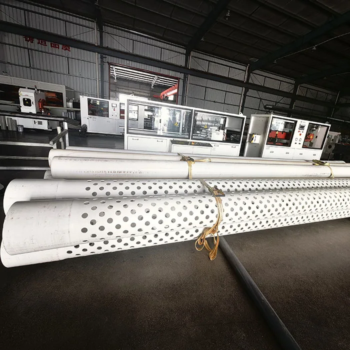 Slotted perforate PVCU perforated  drainage pipe, french drainage pipe with hole