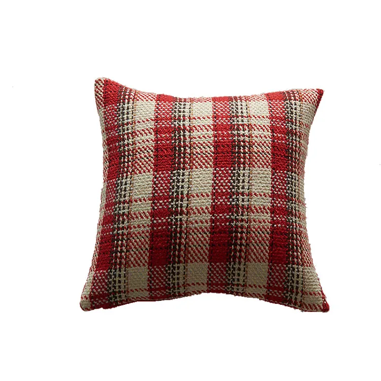 Customized Plaid Decorative Home Hotel Sofa Christmas Knit Cushion Covers