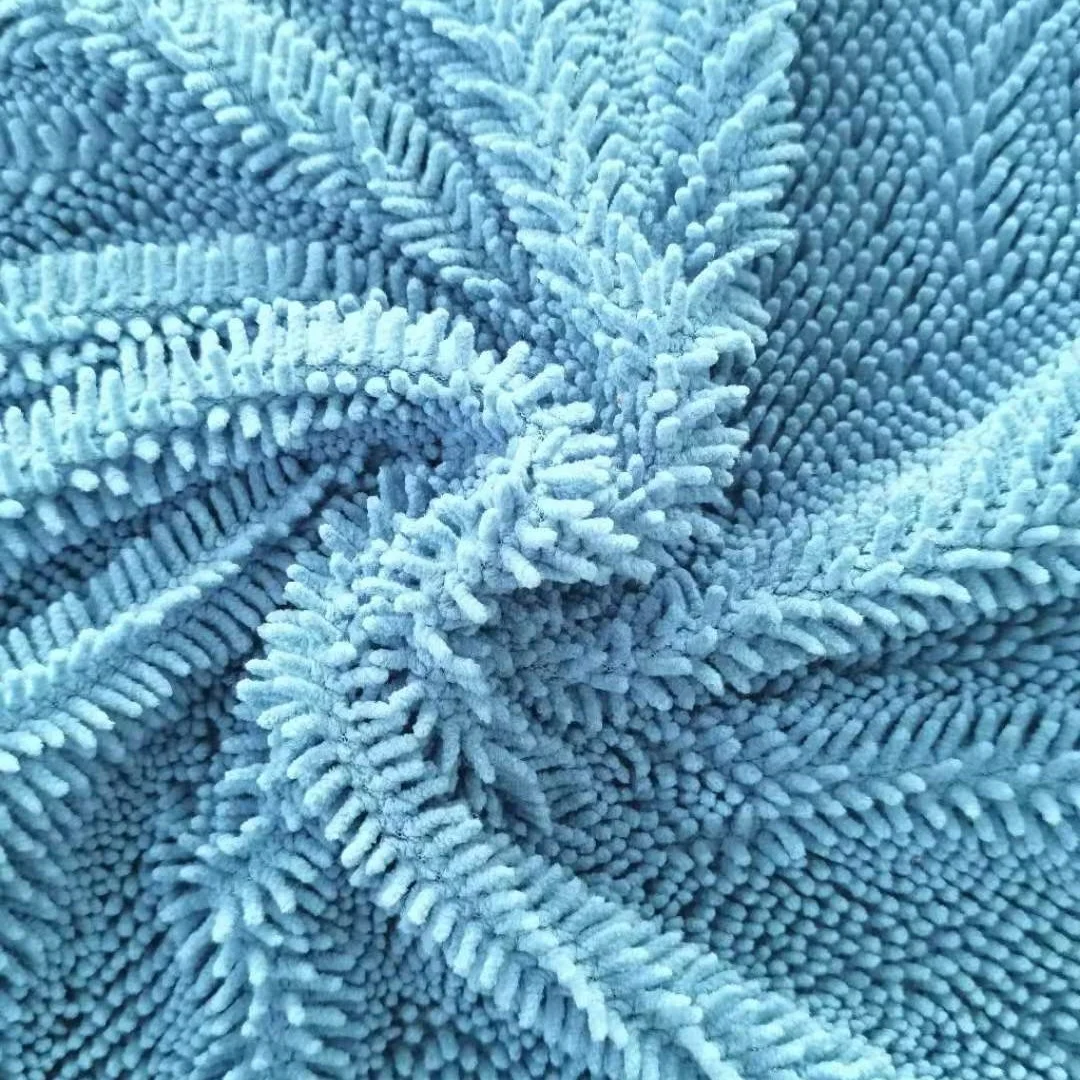 Microfiber 100% Polyester Small Chenille Fabric In Rolls ,Cleaning Fabric For Mop, Mat And Lazy Slippers