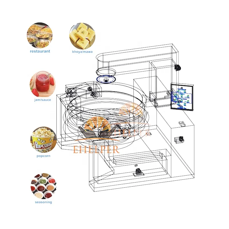200kg one hour Automatic Caramel Popcorn Making Machine Popcorn Processing Machine Price China Mexico Japan Russia Canada