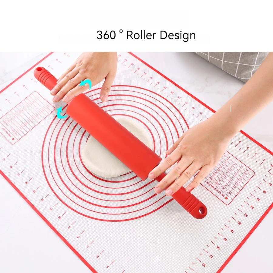 Silicone Rolling Pin for Home Baking & Pastry Various Sizes for Dumpling Wrapper and Dough-Baking Tool