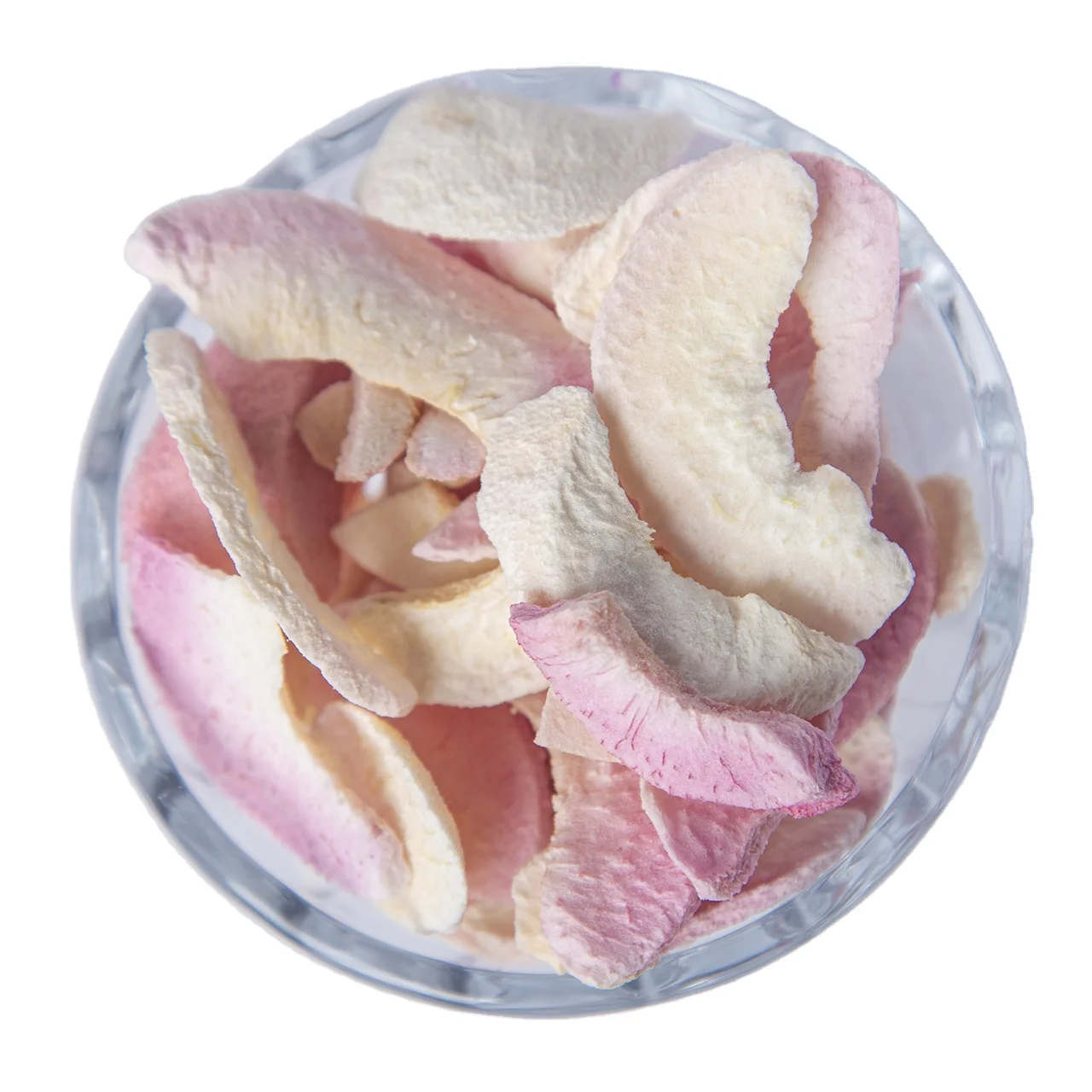 Hot Selling Sweet Crispy Freeze Dried Fruit Snack  5-7mm Freeze Dried Peach Slice