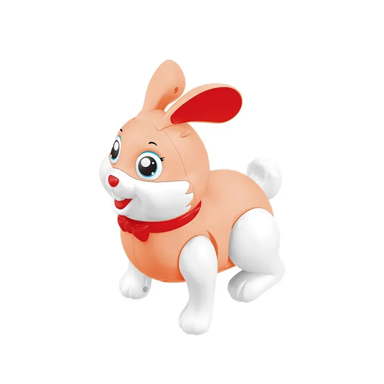 DF Toys B/O Plastic Jumping Walking Electronic Light Plastic Rabbit With Music toy animals china import toys