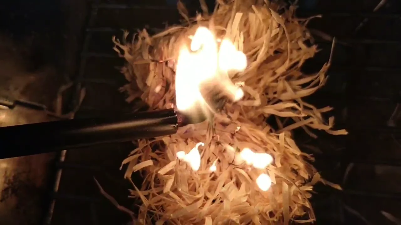 hemp rope with wax fire starter firelighter for outdoor ignition