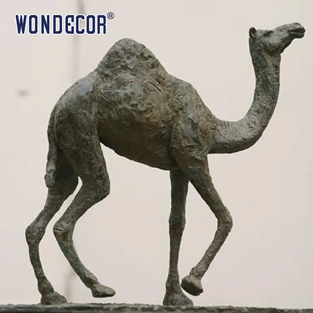 Wondecor Customized modern outdoor square park metal casting life size bronze camel statue