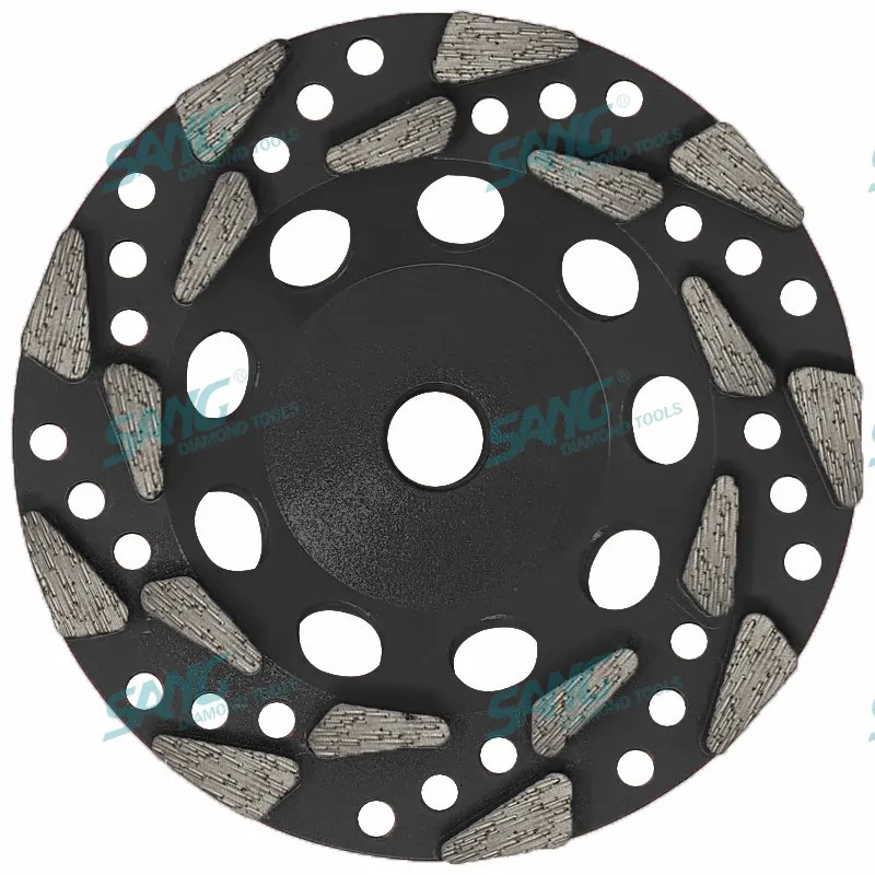 5' 7' Diamond Abrasive Disc Custom Grit Tear Drop Diamond Cup Wheel