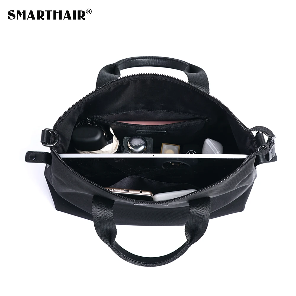 SMARTHAIR Black Nylon oxford material  waterproof shoulder bag high quality travel handbag in storage  for women