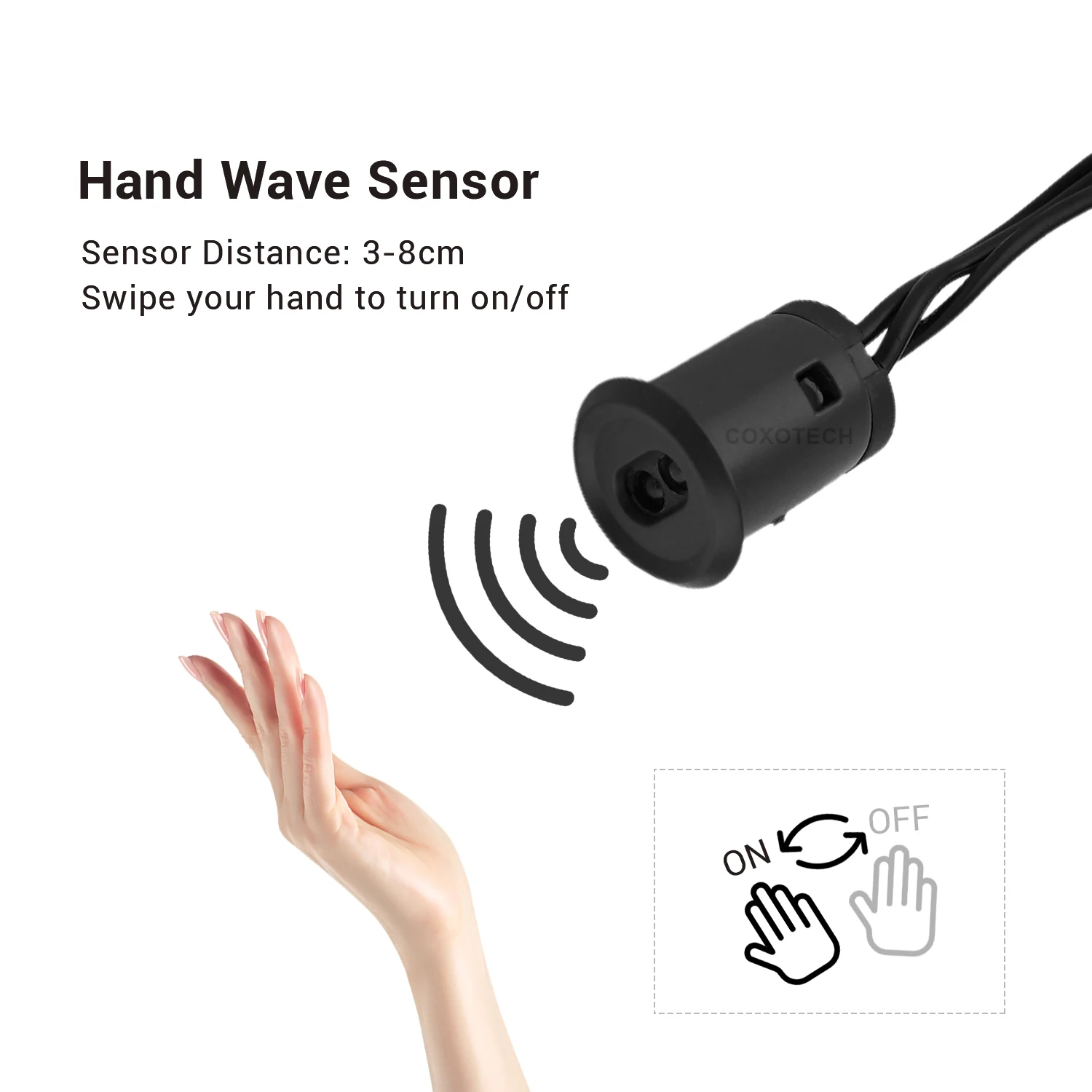 HS-SR-A01 Individual LED Hand Wave Sensor For DIY Cabinet Light