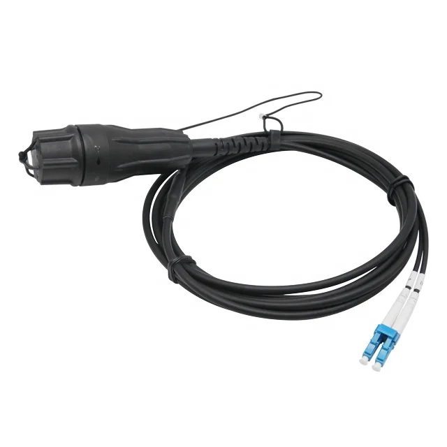 Outdoor FTTA waterproof Fullaxs duplex LC CPRI optical armored fiber cable with grounding cable for BBU to RRU
