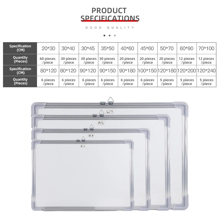 2022 New Customized Whiteboard Multi Size Can Hang Cheap Factory Direct Sale Whiteboard Kids Whiteboard