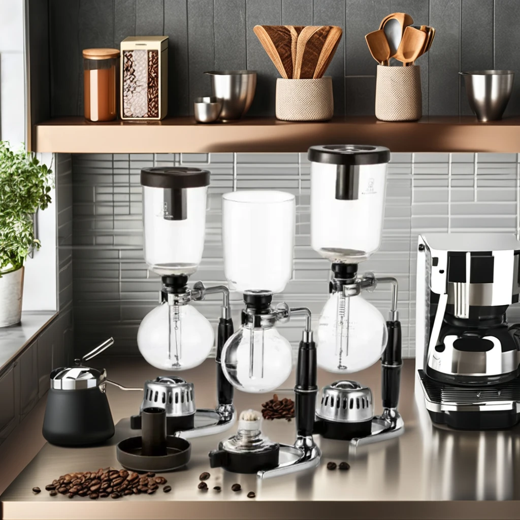 Factory Direct 2/3/5 Cups Barista Coffee Percolator Heatproof Syphon Vacuum Glass Coffee Maker Stocked Feature