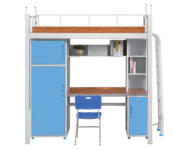 Колледж для взрослых общежитие Queen Size хорошее качество Loft Bed Hostel взрослые металлические двухъярусные кровати с лестницей