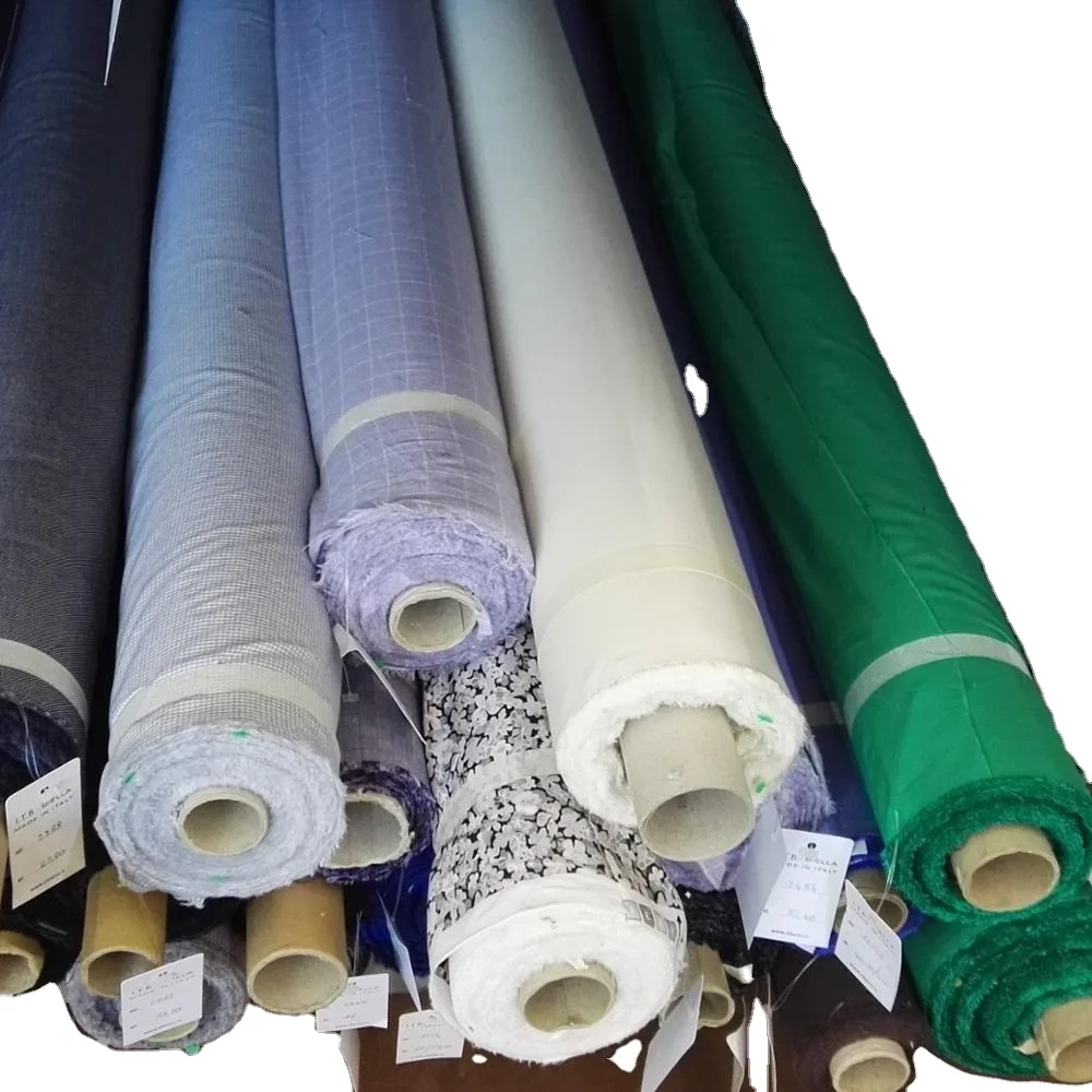 Stock Cotton Fabrics - Colorful Shirt Made in Italy - for Classical Men for SHIRTING- Clothing Knitted Fabric 100% Cotton COMBED