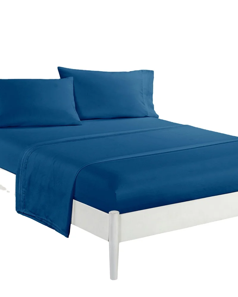 high quality Microfiber Brushed Polyester king size bed sheet  embroidered bed sheets