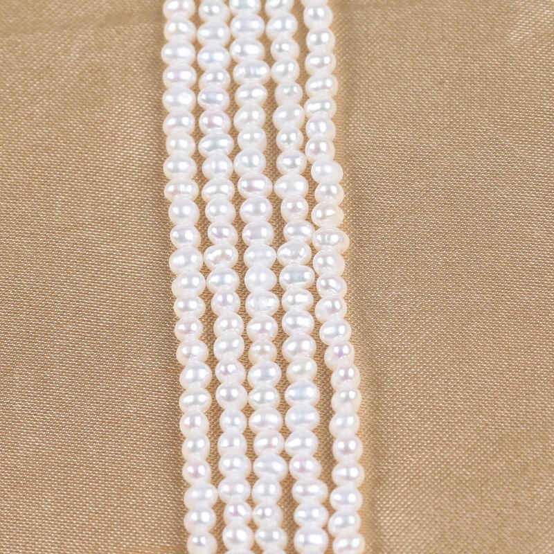 Wholesale AAA natural freshwater pearl beads diy semi-finished beaded potato beads center hole jewelry accessories