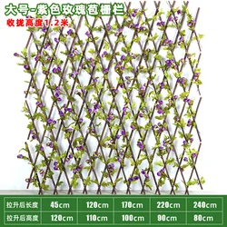 Garden plants telescopic shielding railings guardrail decorative green plant wood fence anticorrosive wood fence fence